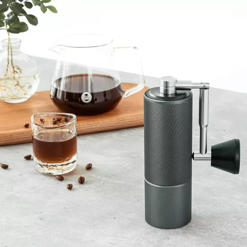 Molino Timemore C2 Fold – molinillo con mango plegable en color gris.