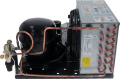 Kondensatiounseenheet Cubigel GL60TB, mat schwaarzem Kompressor, Kupferréier an engem gerifflelen Austauscher
