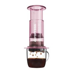 AeroPress cafetière manuelle Clear Pink - set complet avec filtres