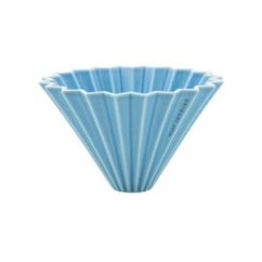 Dripper en céramique Origami M bleu mat - porcelaine japonaise Mino