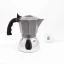 Moka kanvica Bialetti Brikka Induction 4 šálky vhodná pre použitie na halogénovom zdroji ohrevu.