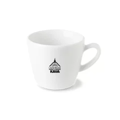 Tasse et soucoupe en porcelaine, contenance 140 ml.