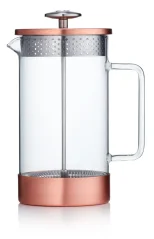 Prensa francesa Barista & Co Core Coffee Press Copper en color rosa con capacidad de 1000 ml, diseñada para preparar hasta 8 tazas de café. Prensa francesa Barista & Co Core Coffee Press Copper en color rosa con capacidad de 1000 ml, diseñada para preparar hasta 8 tazas de café.