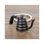 Stylischer schwarzer Schlüsselanhänger in Form einer Kanne ist das ideale Geschenk für jeden Kaffeeliebhaber.