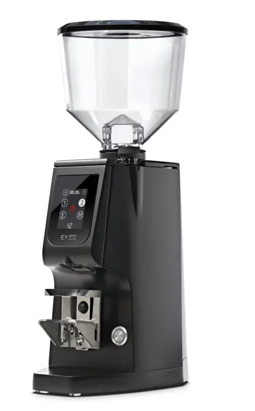 Čierny profesionálny mlynček na espresso Eureka Atom Excellence 65.