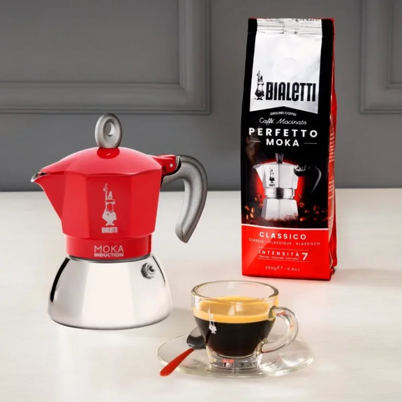 Bialetti Moka Induction 2 šálky červená