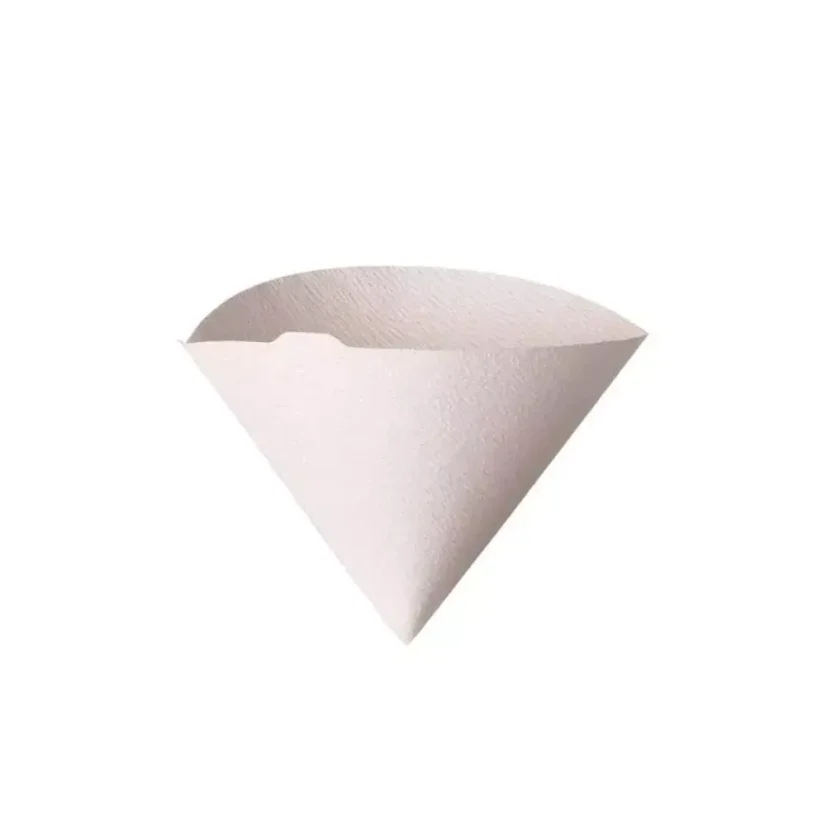 Weiße Papierfilter Hario V60.