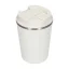 Biały kubek termiczny Asobu Cafe Compact o pojemności 380 ml, wykonany ze stali nierdzewnej, idealny w podróży.
