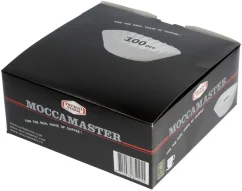 Filtry papierowe Moccamaster do Thermoserve i CDT na białym tle, w oryginalnym opakowaniu Filtry papierowe Moccamaster do Thermoserve i CDT na białym tle, w oryginalnym opakowaniu