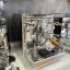 Home espresso machine ECM Synchronika in olive green color with 9 bar pressure.