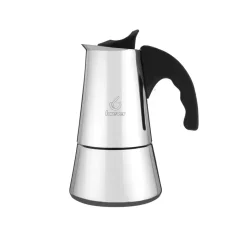 Moka Kanne Forever Miss Conny für die Zubereitung von zwei Tassen Kaffee, geeignet für die Erwärmung auf Gas.