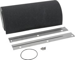 Set fir de Gromperekropmaschinn: eng opgerullten schwaarz Schleiffolie, zwee gebéinte Metallstreife mat Lächer, e schwaarze Dichtungsrank a Schrauwercher. Set fir de Gromperekropmaschinn: eng opgerullten schwaarz Schleiffolie, zwee gebéinte Metallstreife mat Lächer, e schwaarze Dichtungsrank a Schrauwercher.