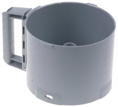Chopperbecher ø195x150 mm, gro Plastik-Zylindermëschgefäss mat engem säitleche Grëff.