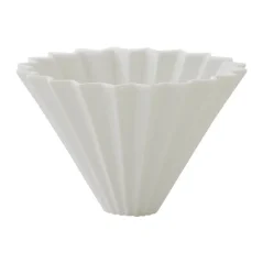 Dripper blanc pour 4 tasses de café Origami.