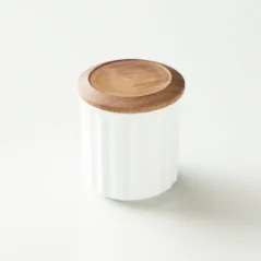 Origami Canister keramická dóza bílá