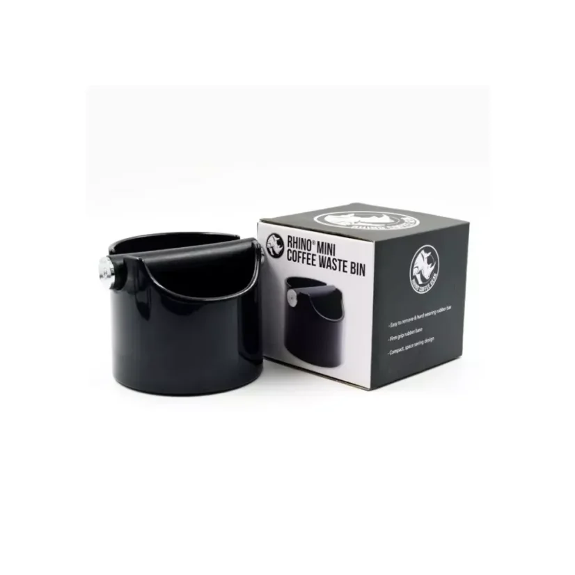 Coffee knock box Rhino Mini Coffee Waste Bin, made of plastic.