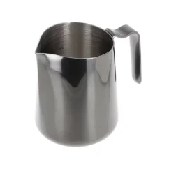 Pichet à lait Fellow Eddy en noir d'une capacité de 350 ml, idéal pour verser et mousser le lait avec précision.