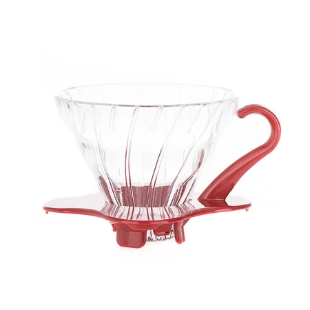 Hario V60-01 dripper sklenený červený
