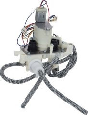 Ausgabeeenheet, Mechanismus mat engem Elektromotor, Zännrieder, engem Bündel faarwege Leedungen an dräi ëmsponnene Schlaicher. Ausgabeeenheet, Mechanismus mat engem Elektromotor, Zännrieder, engem Bündel faarwege Leedungen an dräi ëmsponnene Schlaicher.