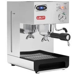 Huishoudelijke piston koffiemachine Lelit Anna PL41TEM in roestvrijstalen uitvoering zonder geïntegreerde koffiemolen.