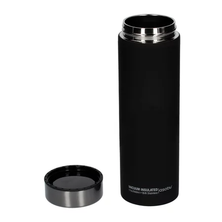 Termo vaso Asobu Le Baton estilo en color gris con capacidad de 500 ml, ideal para mantener la temperatura de las bebidas durante los viajes.