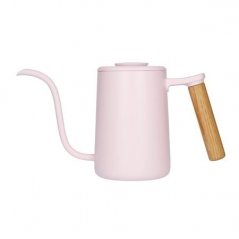 Timemore Fish Youth 0,7 l pink teapot with goose neck and wooden handle