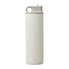 Thermos élégant beige de 800 ml, idéal pour les voyages.