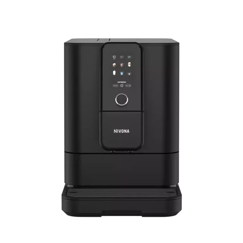 Automatische Kaffeemaschine Nivona NIVO 8101 in mattem Schwarz ermöglicht es Ihnen, einfach ein köstliches Americano zuzubereiten.