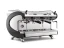 Cafetera profesional de palanca Nuova Simonelli Aurelia Wave T3 2GR en acabado negro con función para preparar leche caliente.