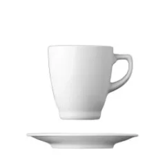 white Excellency cup for preparing cappuccino