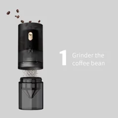 Grinding coffee in a Timemore Advanced 123 grinder.