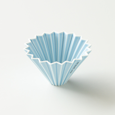 Dripper céramique Origami S bleu mat - porcelaine japonaise