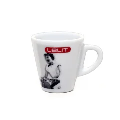 The cup with saucer has a capacity of 70 ml and is perfect for serving espresso.