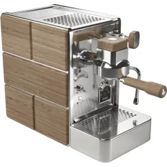 Namų espresso aparatas „Stone Espresso Mine Premium Wood“ su vibraciniu siurbliu, užtikrinančiu puikią espresso ekstrakciją.