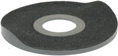 Schleifscheif fir d'Kartoffelschälmaschinn an ovaler Placform mat robuster Schleifuewerfläch an engem metallene Mëttelpunkt Schleifscheif fir d'Kartoffelschälmaschinn an ovaler Placform mat robuster Schleifuewerfläch an engem metallene Mëttelpunkt