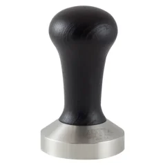 Ručný tamper na kávu značky Motta, čierny s priemerom 54 mm.