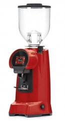 Red electric espresso grinder Eureka Helios 65.