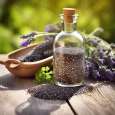 Esentialöl Chia, 100% natürlich, 10 ml, geeignet für die Anwendung bei Akne.