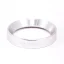 Entonnoir à remplissage argenté de 58,55 mm de diamètre en aluminium, parfait pour les amateurs de café.