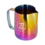 Barista Space Rainbow milk jug with a capacity of 600 ml in a colorful design.