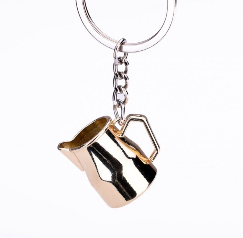 JoeFrex Gold Teapot Keychain