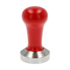 Tamper manual de café de 51 mm en color rojo, ideal para una perfecta compactación del café molido. Tamper manual de café de 51 mm en color rojo, ideal para una perfecta compactación del café molido.