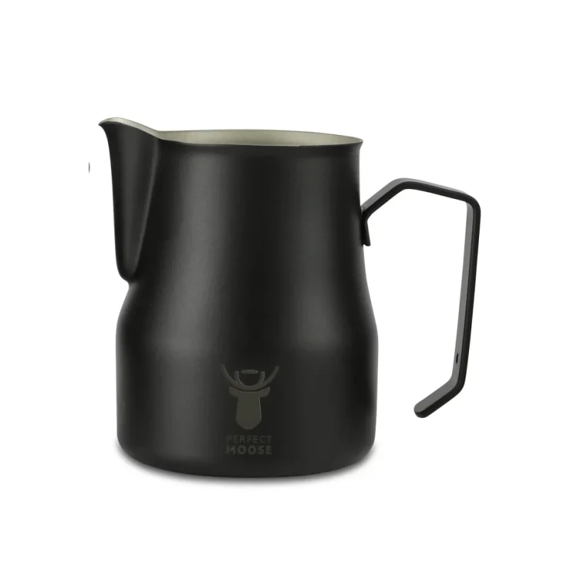 Chytrá konvička na šľahanie mlieka k napeničovaču Perfect Moose. Objem 500 ml, čierna farba.