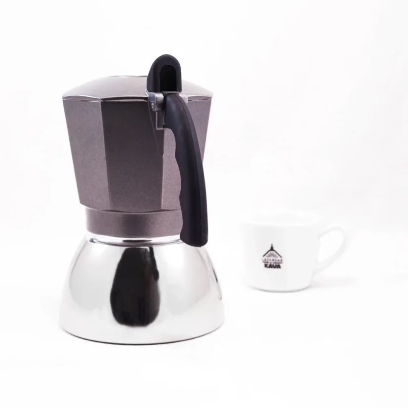 Cafetera Moka Bialetti Brikka Induction para 4 tazas, apta para fuentes de calor de inducción.