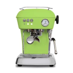 Domáci pákový kávovar Ascaso Dream ONE vo farbe Fresh Pistachio s manuálnym dávkovaním.