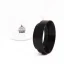 Entonnoir doseur en acier inoxydable, noir, de diamètre 53 mm.