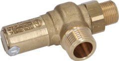 La soupape de surpression avec une pression de 1,9 bar et une taille de 3/8 est compatible et garantit une évacuation sécurisée de la pression excessive.