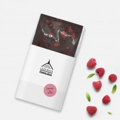 Milk chocolate 40% with raspberries Ingredients : Raspberry