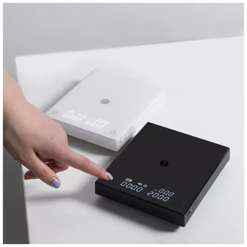 Timemore Basic 2 digital barista scale in white.