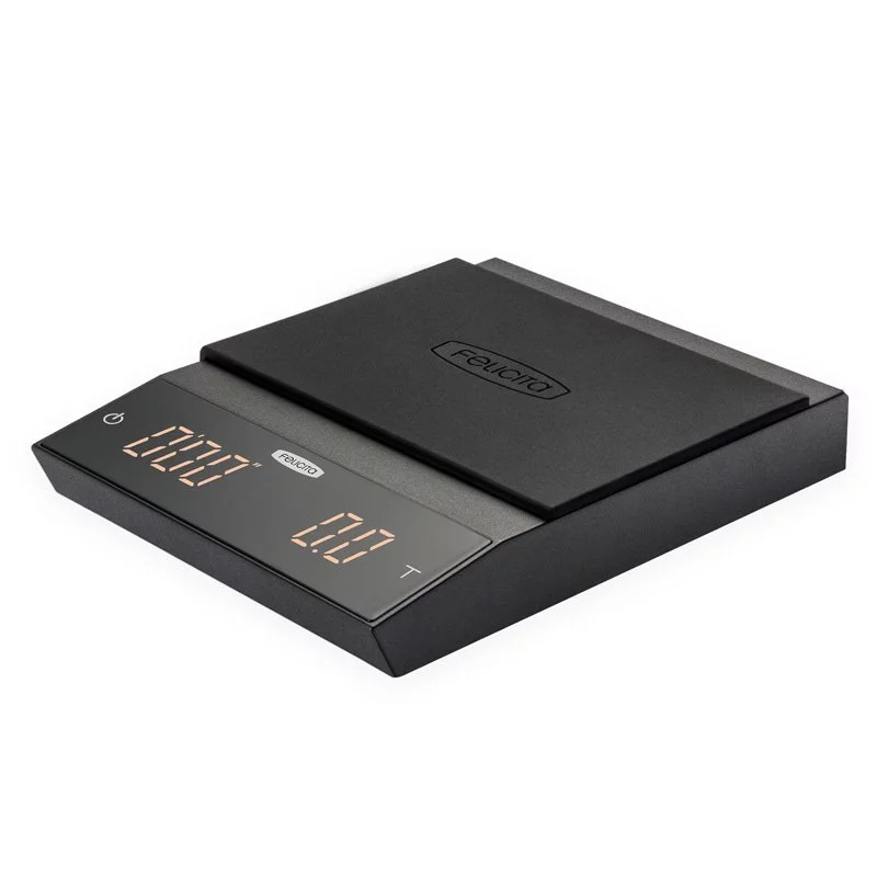 Black digital scale for coffee preparation Felicita Incline.